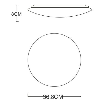 Globo - LED стельовий світильник LED/24W/230V