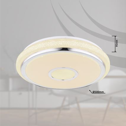 Globo - Світлодіодний стельовий світильник з регулюванням яскравості LED/40W/230V 2700-6500K + пульт дистанційного керування