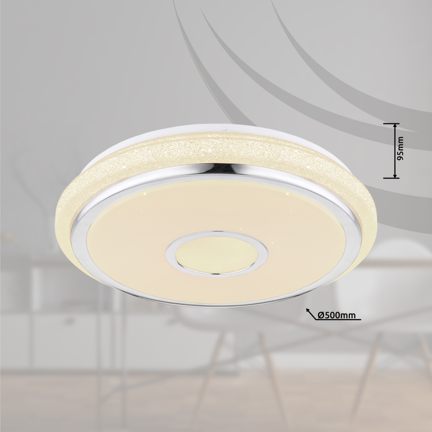 Globo - Світлодіодний стельовий світильник з регулюванням яскравості LED/40W/230V 2700-6500K + пульт дистанційного керування