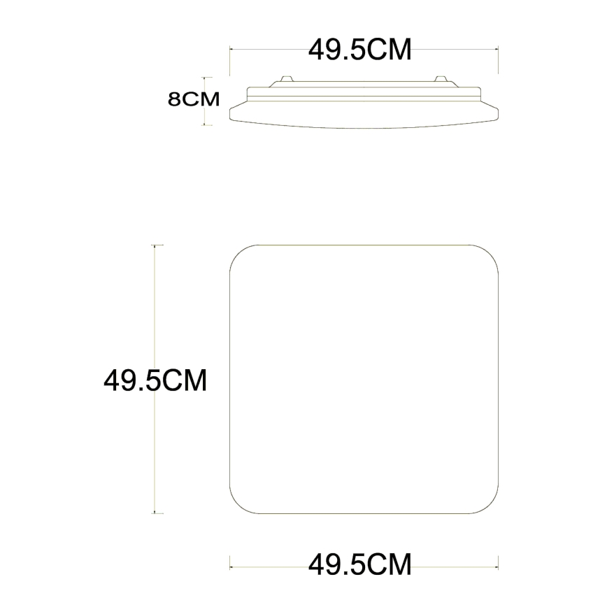 Globo - Світильник стельовий світлодіодний димований LED/40W/230V 2700-6500K діам. 50 см Wi-Fi Tuya + дистанційне керування