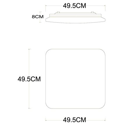 Globo - Светодиодный потолочный светильник с регулированием яркости LED/40W/230V 2700-6500K диаметр 50 см Wi-Fi Tuya + дистанционное управление