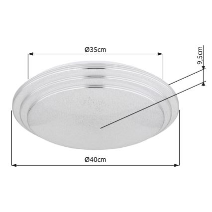 Globo - Светодиодный потолочный светильник с регулированием яркости LED/18W/230V диаметр 40 см 2700-6500K + дистанционное управление