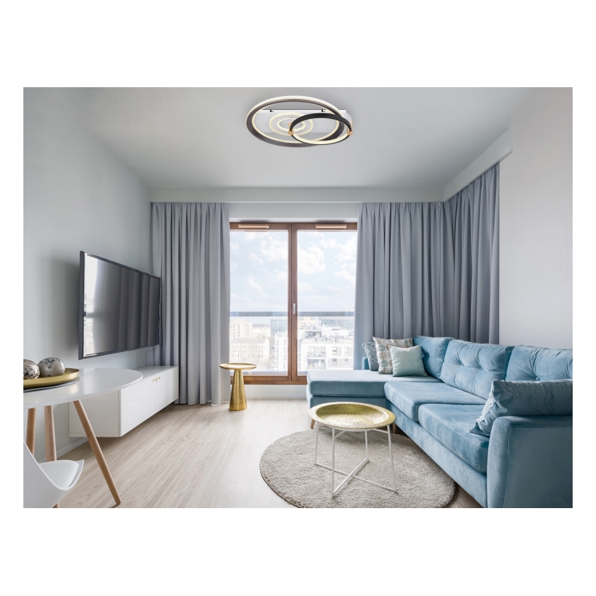 Globo 48459-46 - диммируемый потолочный светильник ANI LED/46W/230V 2700-6000K 48x52 cm + с дистанционным пультом управления