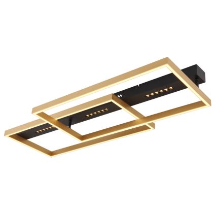 Globo 48461-54 - LED стельовий світильник LUFFY LED/54W/230V 39,8x90 cm чорний/золотий