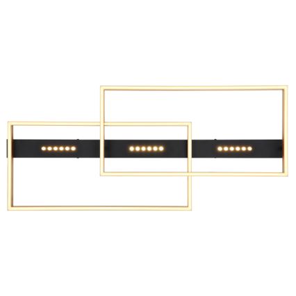 Globo 48461-54 - Светодиодный потолочный светильник LUFFY LED/54W/230V 39,8x90 см чёрный/золотой