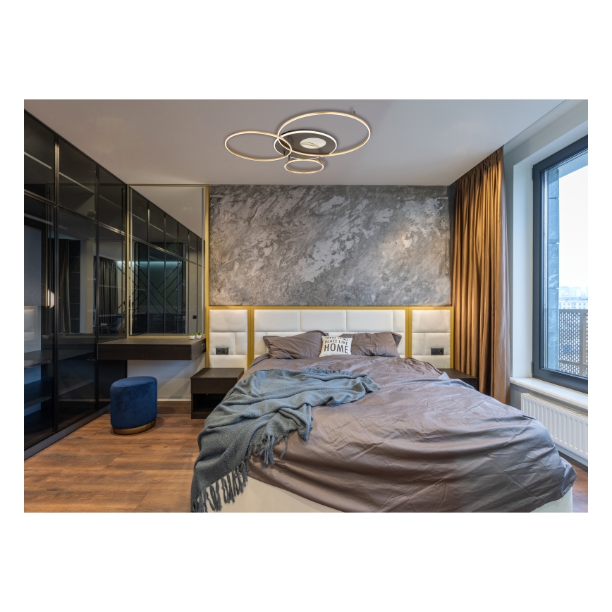 Globo - Светодиодный регулируемый потолочный светильник LED/70 Вт/230 В 2700-6500K золотой + пульт дистанционного управления