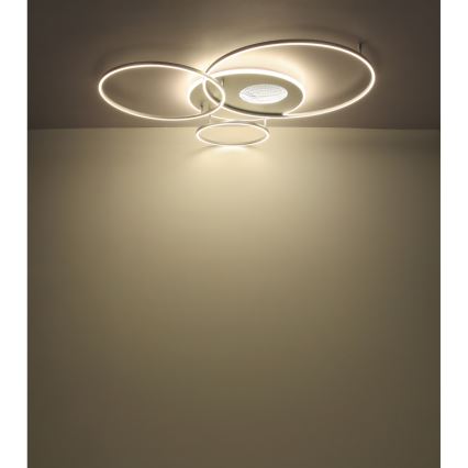 Globo - Светодиодный потолочный светильник с регулированием яркости LED/70W/230V 2700-6500K матовый хром + дистанционное управление
