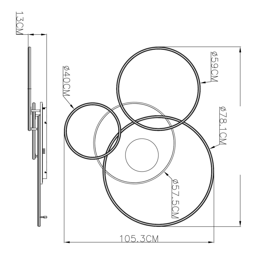 Globo - диммируемый потолочный светильник LED/70W/230V 2700-6500K 105x26,5 cm белый + пульт дистанционного управления