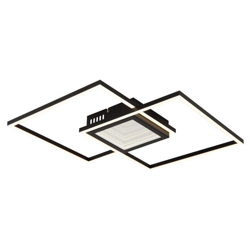 Globo - LED регульований стельовий світильник LED/32W/230V 2700-6500K 42,6x42,6 cm чорний + пульт дистанційного керування