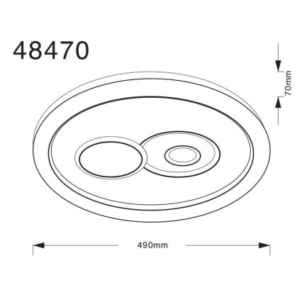 Globo - LED потолочный светильник LED/36W/230V 3000/4000/6500K, диаметр 49 см