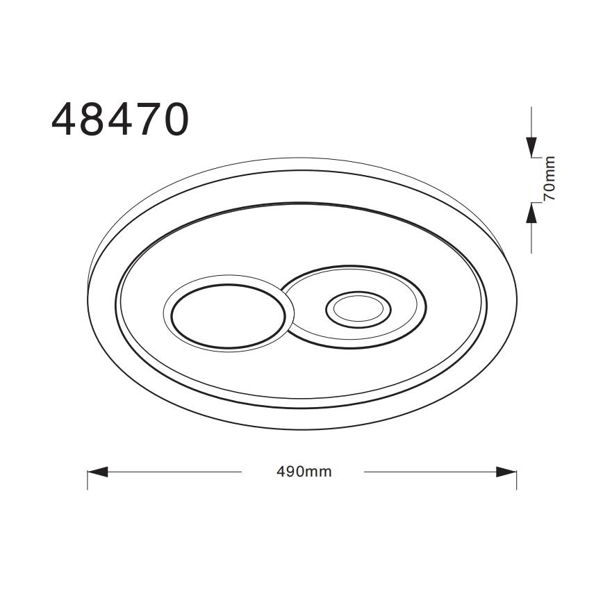 Globo - LED потолочный светильник LED/36W/230V 3000/4000/6500K, диаметр 49 см