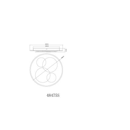 Globo - LED-стельовий світильник LED/40W/230V 3000K діаметр 49 см