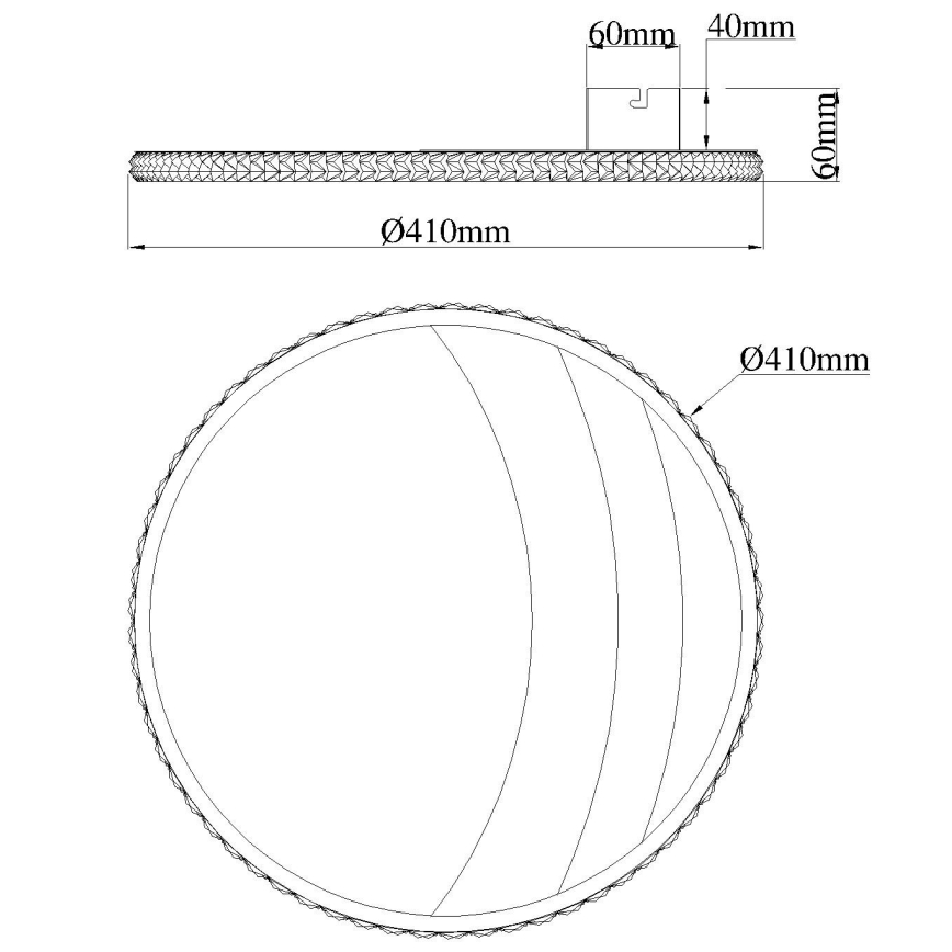 Globo - потолочный светильник LED, 24 Вт, 230 В, 3000/4000/6000 К, диаметр 41 см, золотой
