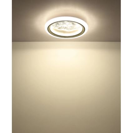 Globo - LED стельовий світильник 28 Вт, 230 В, 3000/4200/6000 К, діаметр 39,5 см, сріблястий