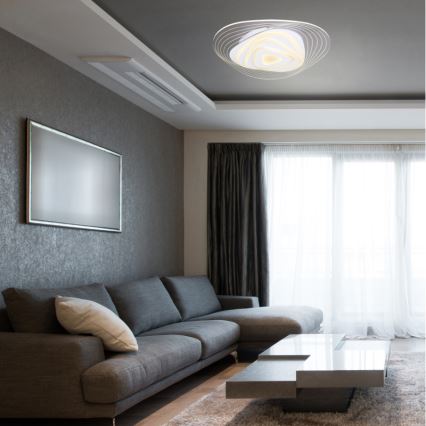 Globo - Светодиодный потолочный светильник с регулированием яркости LED/40W/230V 3000-6500K 50,2x48,8 см Wi-Fi Tuya + дистанционное управление