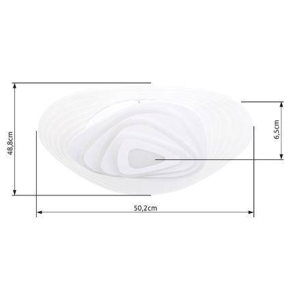 Globo - Светодиодный потолочный светильник с регулированием яркости LED/40W/230V 3000-6500K 50,2x48,8 см Wi-Fi Tuya + дистанционное управление