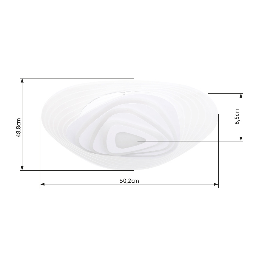 Globo - Светодиодный потолочный светильник с регулированием яркости LED/40W/230V 3000-6500K 50,2x48,8 см Wi-Fi Tuya + дистанционное управление