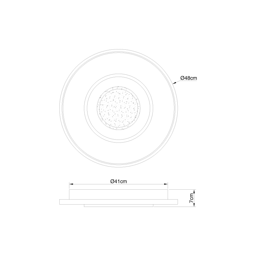 Globo - Светодиодный потолочный светильник с регулированием яркости LED/36W/230V 2700-6000K + дистанционное управление