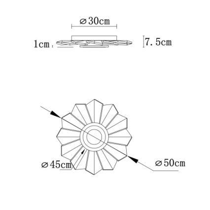 Globo - Світильник стельовий світлодіодний димований LED/58W/230V 2700-6000K діам. 50 см білий + дистанційне керування