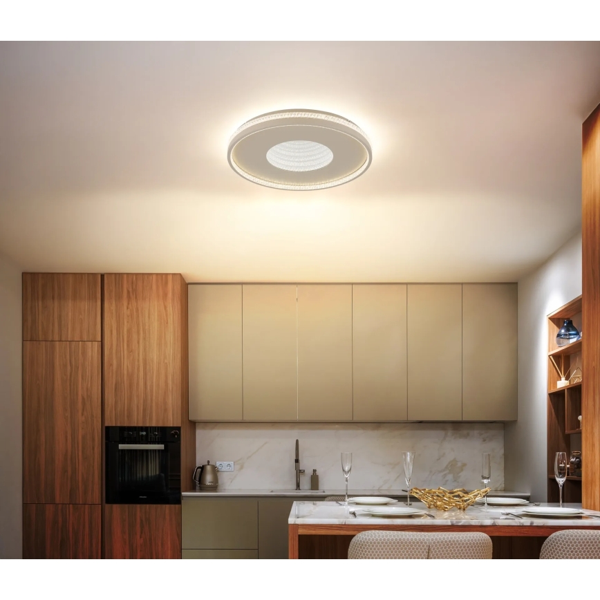 Globo - затемнюваний LED стельовий світильник 40 Вт/230 В 2700-6500 К діам. 50,5 см + пульт дистанційного керування