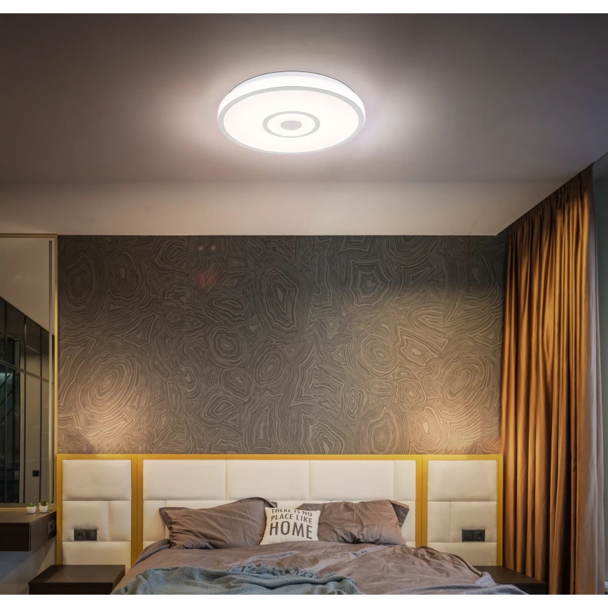 Globo - LED стельовий світильник LED/24W/230V 3000/4000/6000K діам. 38 см білий/матовий хром