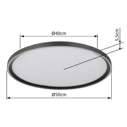 Globo - Светодиодный потолочный светильник с регулированием яркости LED/48W/230V 2700-6000K + дистанционное управление диаметр 50 см