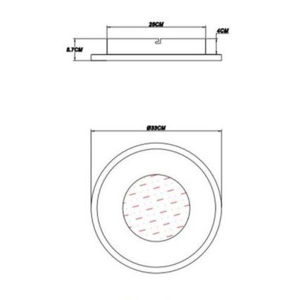 Globo - Светодиодный потолочный светильник LED/24W/230V 2700/4500/6500K диаметр 33 см