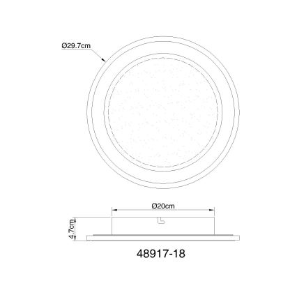 Globo - Светодиодный потолочный светильник LED/18W/230V диаметр 29,7 см