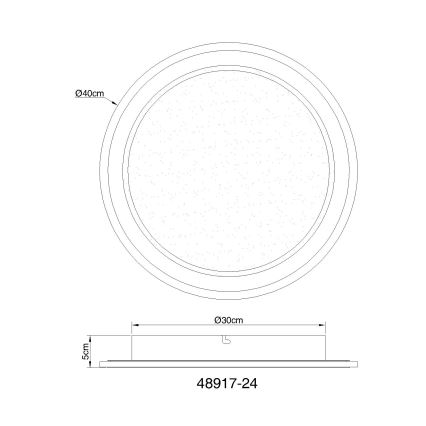 Globo - Светодиодный потолочный светильник с регулированием яркости LED/24W/230V 2700-6000K + дистанционное управление