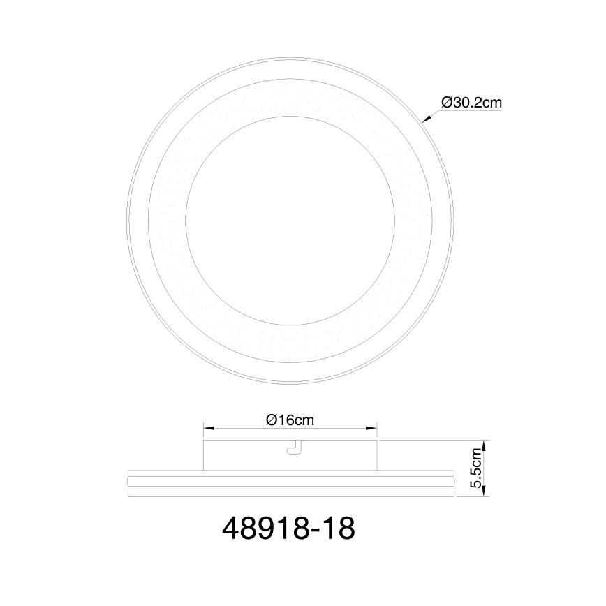Globo - Стельовий LED світильник LED/18W/230V діаметр 30,2 см