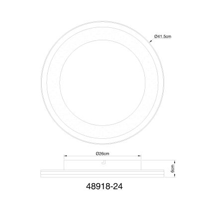 Globo - Светодиодный потолочный светильник с регулированием яркости LED/24W/230V 2700-6000K + дистанционное управление
