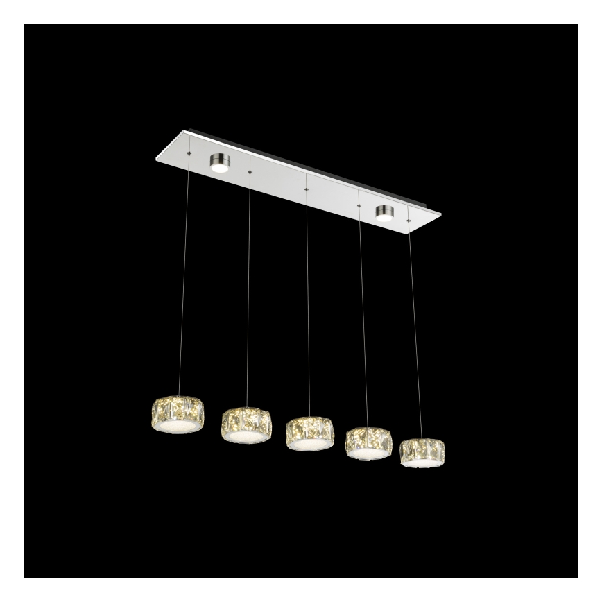 Globo - Светодиодная подвесная люстра LED/52W/230V 4000K блестящий хром/прозрачный