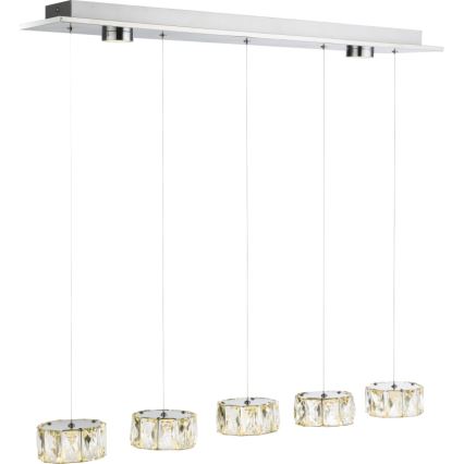 Globo - Светодиодная подвесная люстра LED/52W/230V 4000K блестящий хром/прозрачный