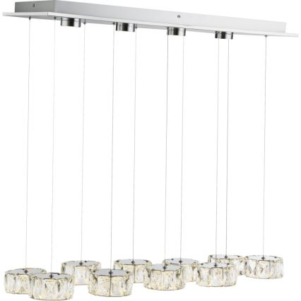 Globo - Светодиодная подвесная люстра LED/92W/230V 4000K блестящий хром/прозрачный