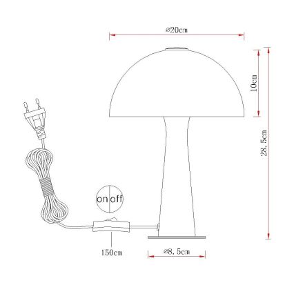 Globo - Настольная лампа 1xE14/25W/230V черная