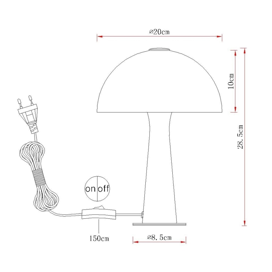 Globo - Настольная лампа 1xE14/25W/230V бежевая