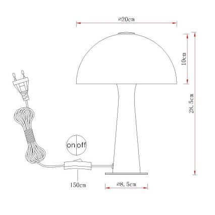 Globo - Настольная лампа 1xE14/25W/230V кремовая