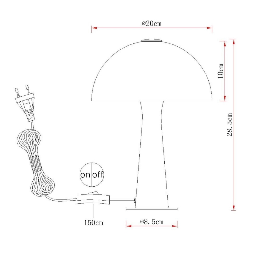 Globo - Настольная лампа 1xE14/25W/230V кремовая