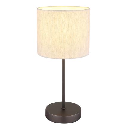 Globo - Настільна лампа 1xE27/25W/230V чорна/бежева