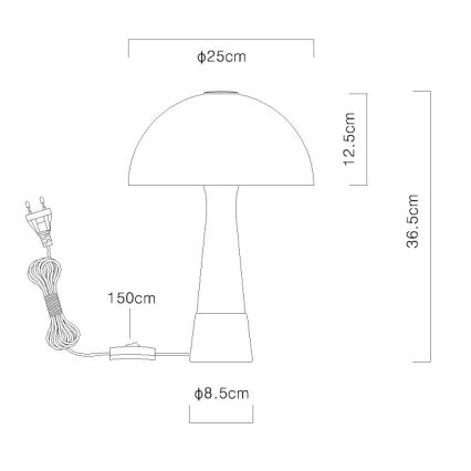 Globo - Настільна лампа 1xE27ILLU/40W/230V біла