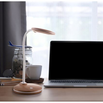 Globo - Світлодіодна регульована гнучка сенсорна настільна лампа LED/4,6W/230V коричнева