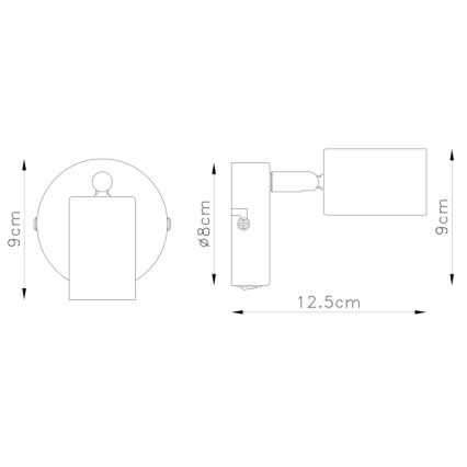 Globo 54008-1 - Настенный прожектор MARTHA 1xE27/60W/230V
