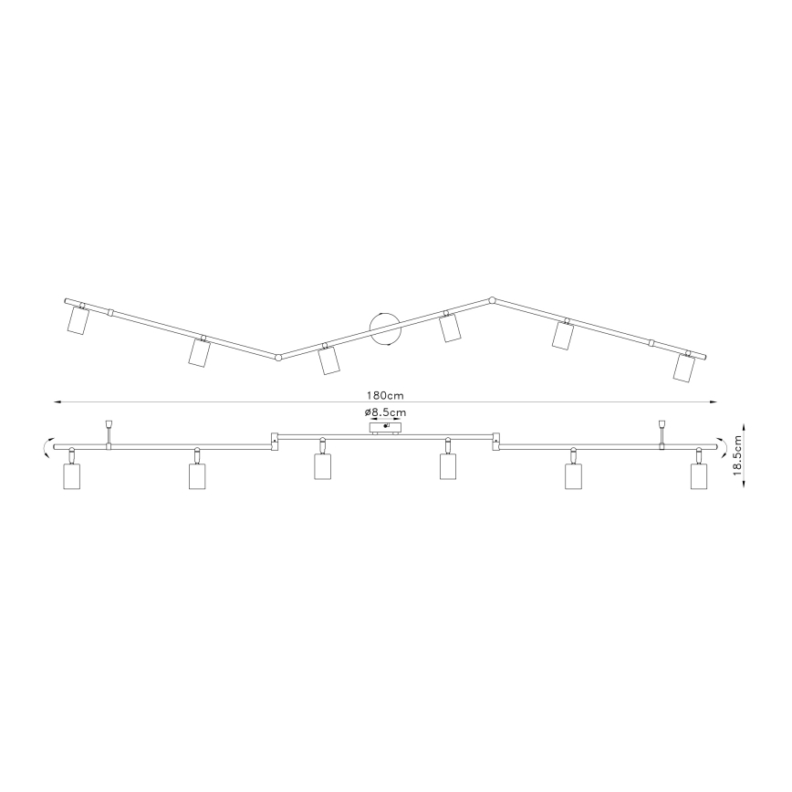 Globo - Точковий світильник 6xE27/60W/230V