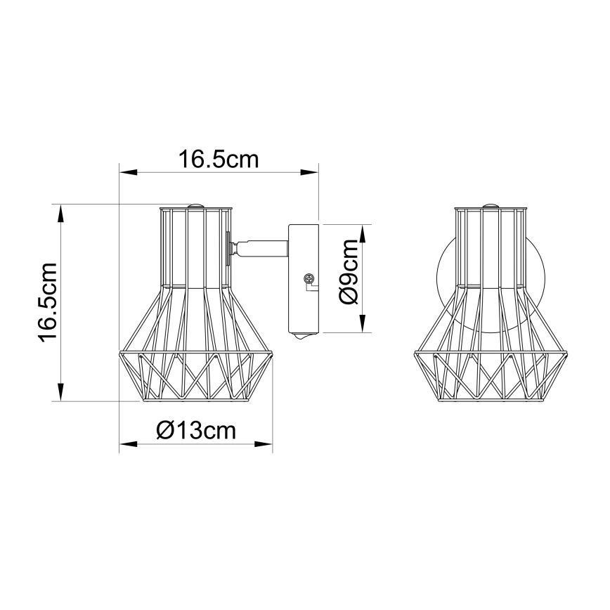 Globo 54017-1 - Настенный прожектор PRISKA 1xE27/40W/230V