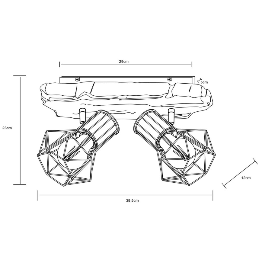 Globo - Точечный светильник 2xE27/60W/230V