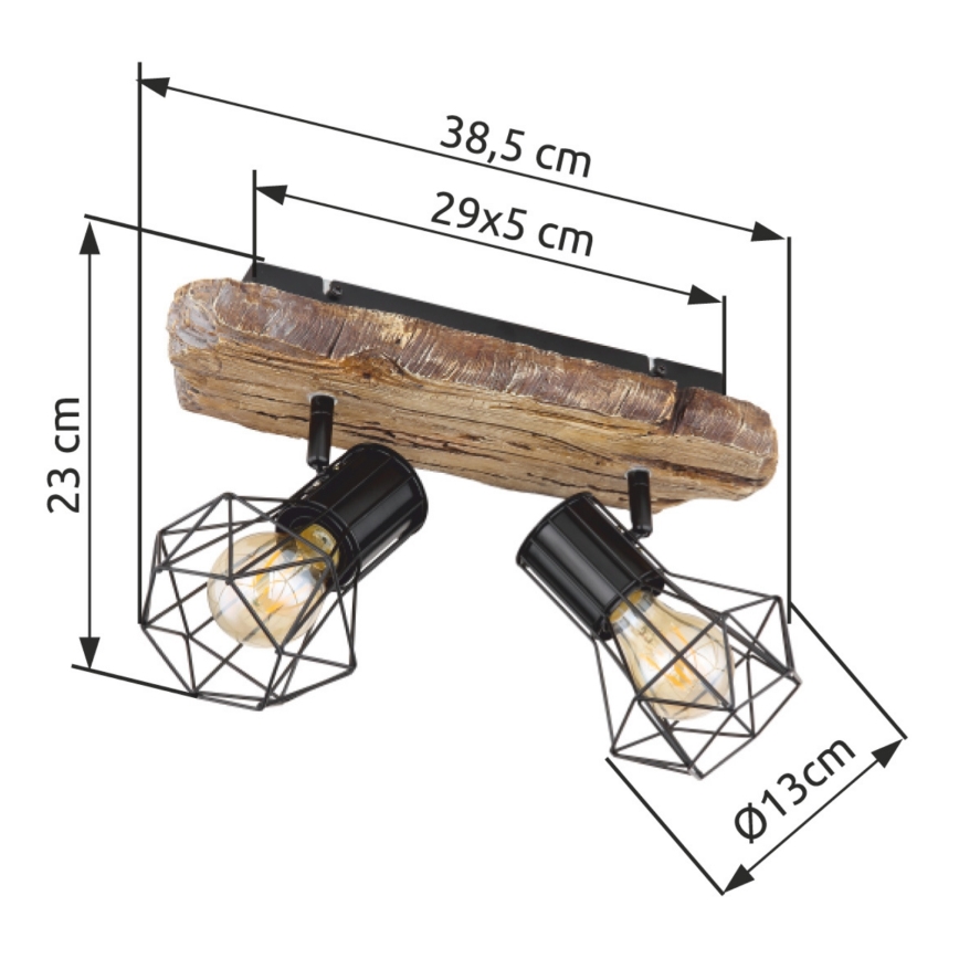 Globo - Точковий світильник 2xE27/60W/230V