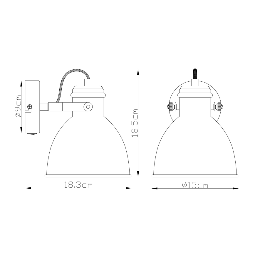 Globo - Настінний точковий світильник 1xE27/40W/230V