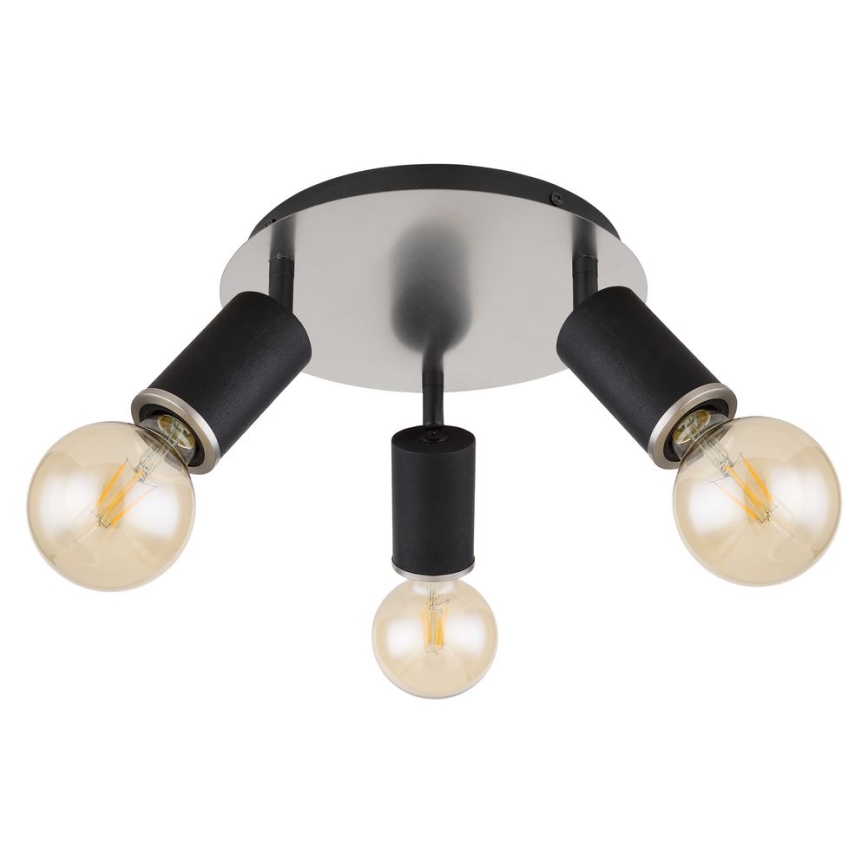 Globo - Точечный светильник 3xE27/60W/230V черное дерево