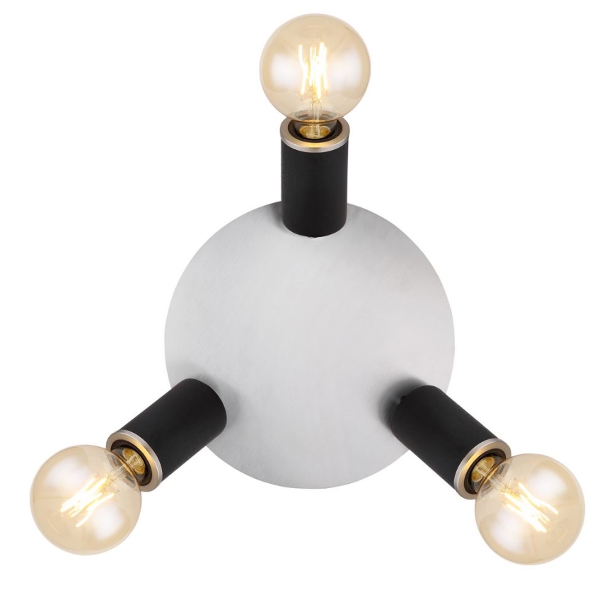 Globo - Точечный светильник 3xE27/60W/230V черное дерево