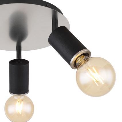 Globo - Точечный светильник 3xE27/60W/230V черное дерево